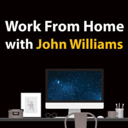 Обложка к диску с музыкой из сборника «Work from Home with John Williams»