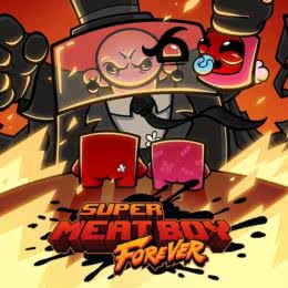 Обложка к диску с музыкой из игры «Super Meat Boy Forever»