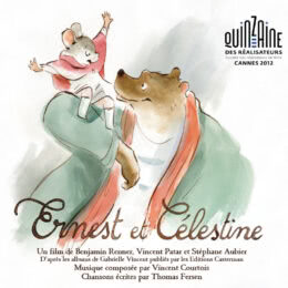 Обложка к диску с музыкой из мультфильма «Эрнест и Селестина: Приключения мышки и медведя»