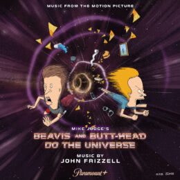 Обложка к диску с музыкой из мультфильма «Бивис и Батт-Хед уделывают Вселенную»