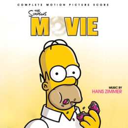 Обложка к диску с музыкой из мультфильма «Симпсоны в кино»
