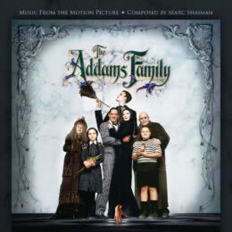 Обложка к диску с музыкой из фильма «Семейка Аддамс»