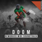 Маленькая обложка диска c музыкой из игры «Doom Reworked Midi Soundtrack»