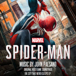Обложка к диску с музыкой из игры «Marvel's Spider-Man: The City That Never Sleeps»