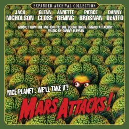 Обложка к диску с музыкой из фильма «Марс атакует!»