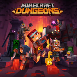 Обложка к диску с музыкой из игры «Minecraft Dungeons»