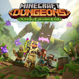 Обложка к диску с музыкой из игры «Minecraft Dungeons: Jungle Awakens»