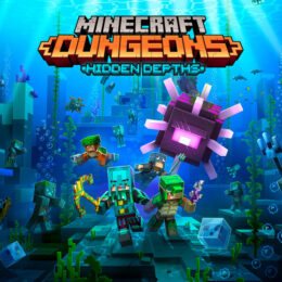 Обложка к диску с музыкой из игры «Minecraft Dungeons: Hidden Depths»