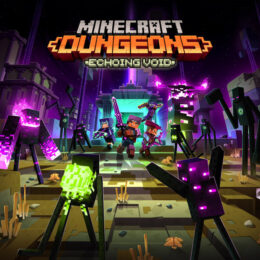 Обложка к диску с музыкой из игры «Minecraft Dungeons: Echoing Void»