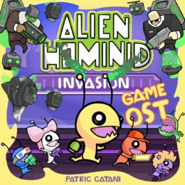 Обложка к диску с музыкой из игры «Alien Hominid Invasion»